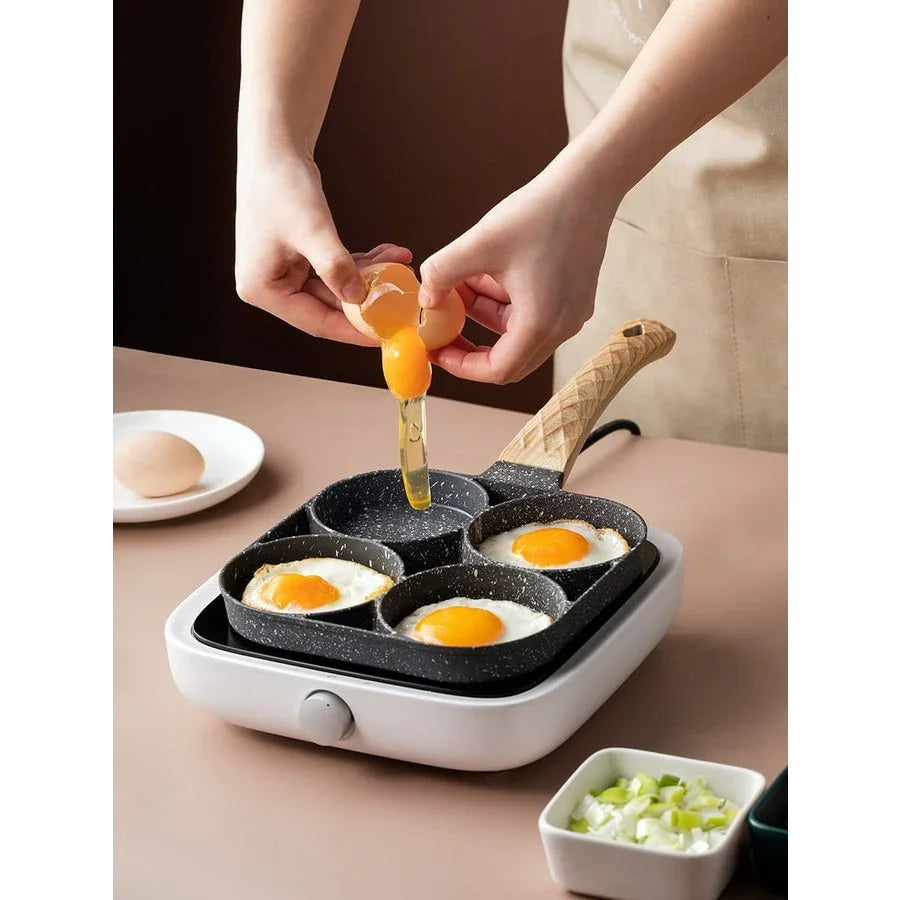 Maifan Non-Stick Stone Frying Pan - 4 Compartments