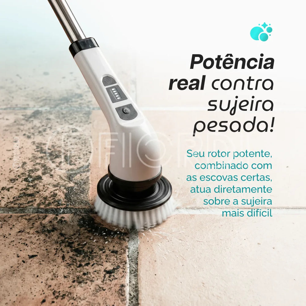 TurboClean - Escova de Limpeza Elétrica 9 em 1