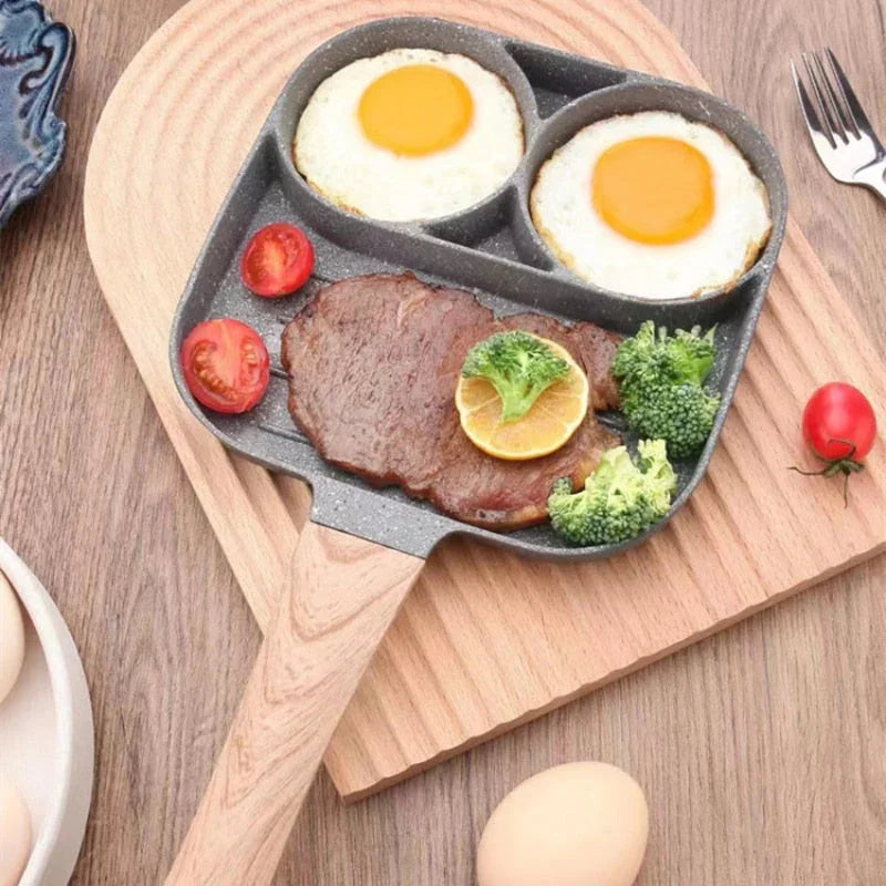 Maifan Non-Stick Stone Frying Pan - 4 Compartments